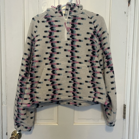 Urban outfitters outdoor  voices size medium primofleece 1/4 zip hoodie - Picture 2 of 4